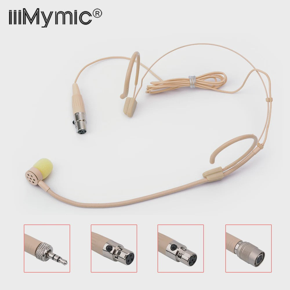 Hoogwaardige Zang Headset Microfoon - Unidirectioneel met 3.5mm/4-pin/3-pin Jack