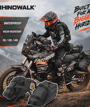 Rhinowalk Waterdichte Motor Zijkoffers - 18L, 28L, 48L - Adventure Touring Bagage