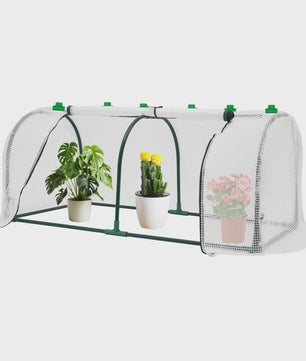 Kleine Kweekkas 120x60x50cm met oprolbare ramen - Ideaal voor balkon en tuin