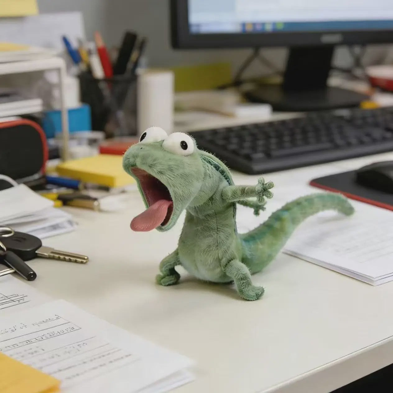 Grappige Mintgroene Hagedis Pluche Speelgoed - Super Schattig Verjaardagscadeau