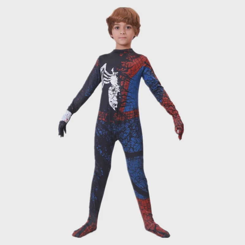 Kinder Superhero Spider-Man Onesie - Feestelijk Verkleedkostuum voor Kinderen