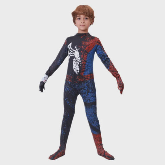 Kinder Superhero Spider-Man Onesie - Feestelijk Verkleedkostuum voor Kinderen