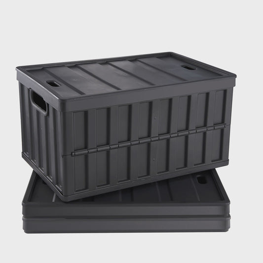 Set van 3 Opvouwbare Opbergkratten met Deksel - 45L & 65L