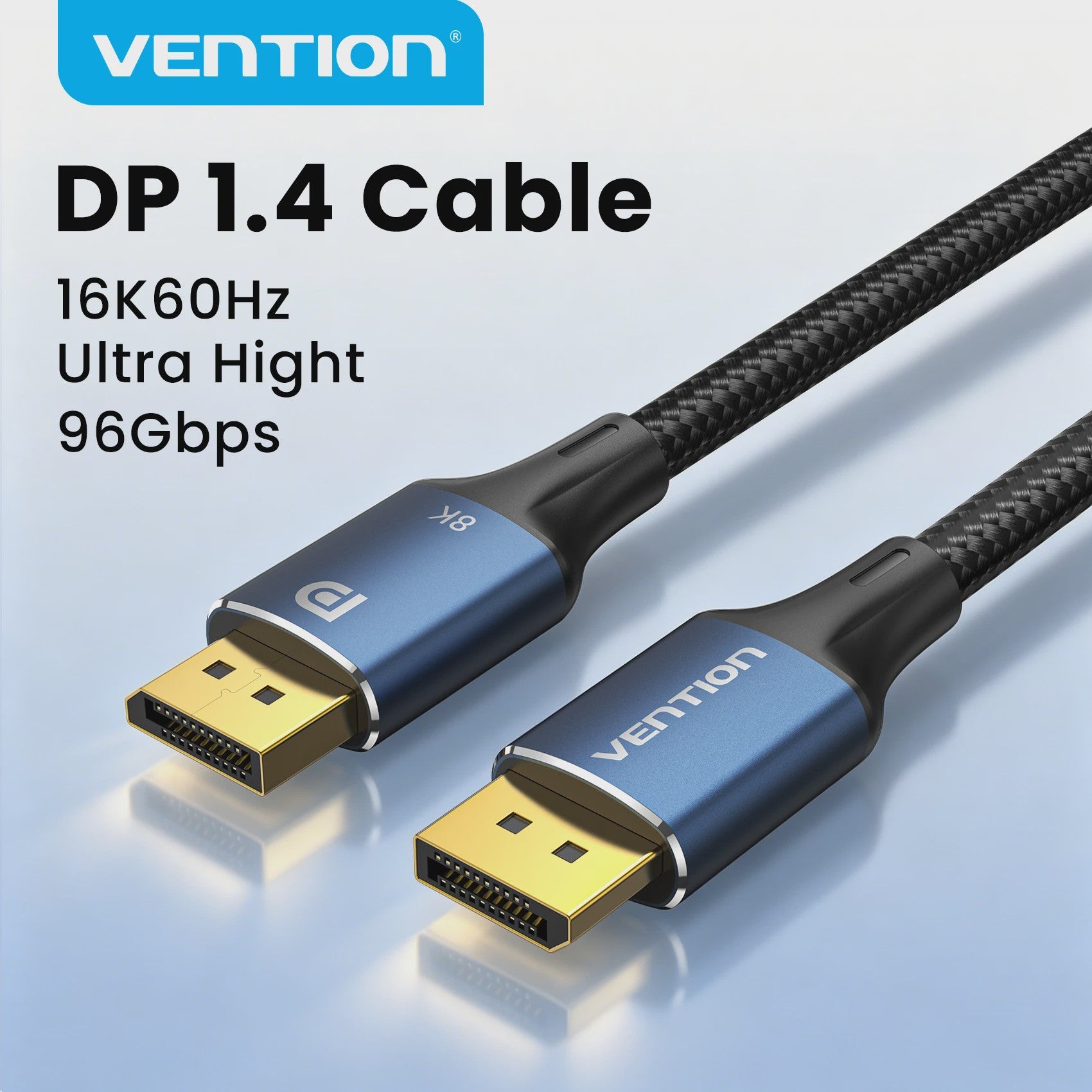Vention DisplayPort 1.4 Kabel - 8K 60Hz, 4K 144Hz, HDR, 165Hz - Voor PC, Laptop, TV