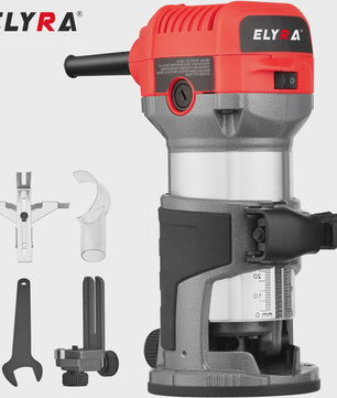 Elektrische Handfrees 710W - Variabele Snelheid & 5 Bitjes voor Houtbewerking