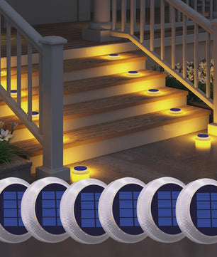 Solar Buitenlampen Warm Wit - IP68 Waterdicht - Oplaadbaar - Voor Oprit, Trap, Dek & Tuin