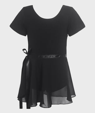 Dansjurk met Rokje voor Meisjes - Ballet Leotard met Korte Mouwen