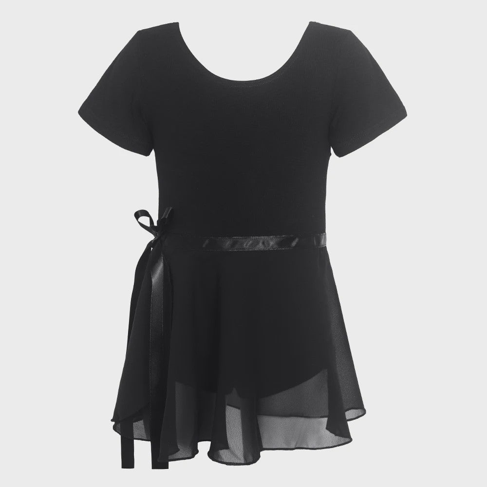 Dansjurk met Rokje voor Meisjes - Ballet Leotard met Korte Mouwen