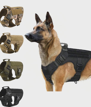 Tactisch Hondentuig voor Training & Werk - Militair Stijl Vest voor Grote Honden