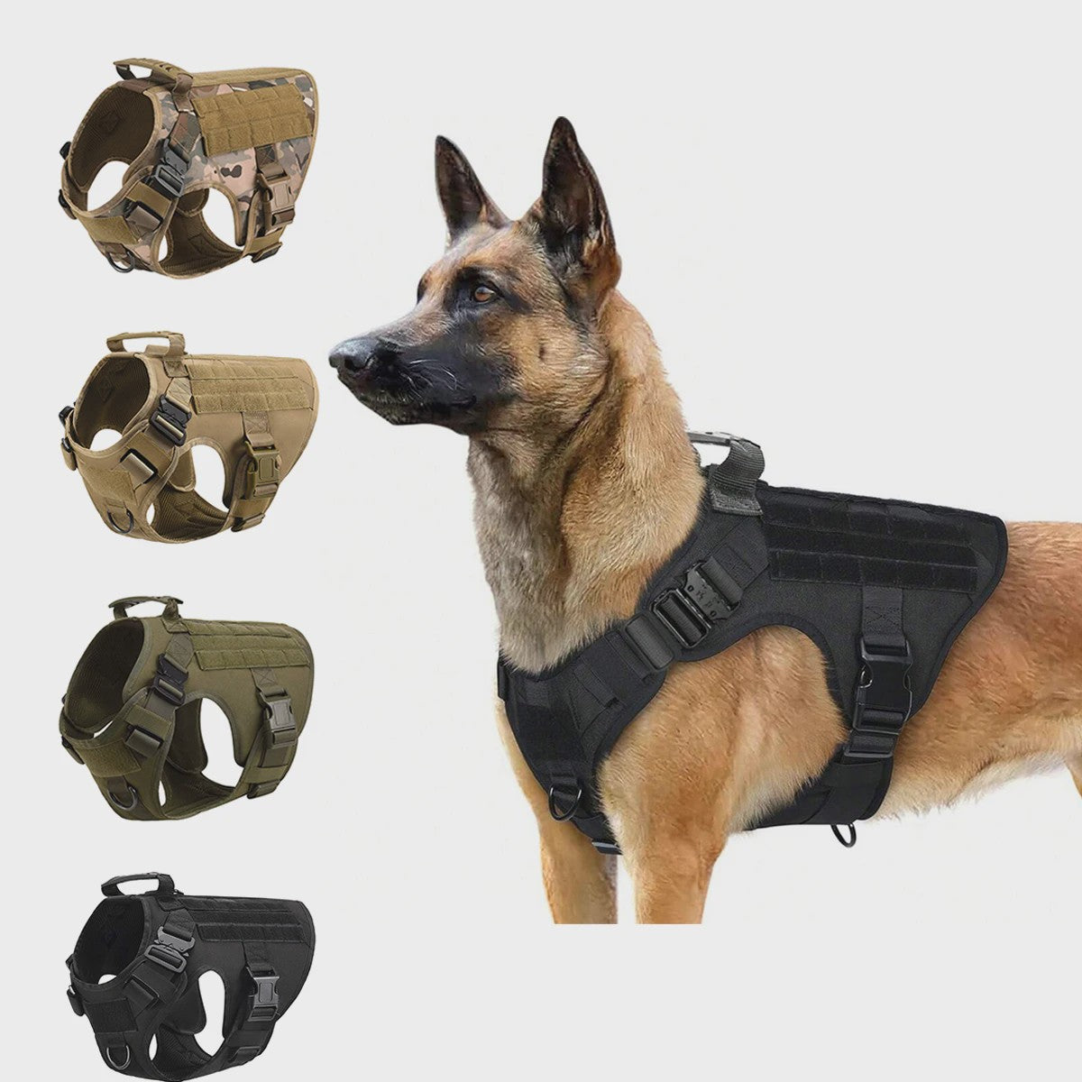 Tactisch Hondentuig voor Training & Werk - Militair Stijl Vest voor Grote Honden