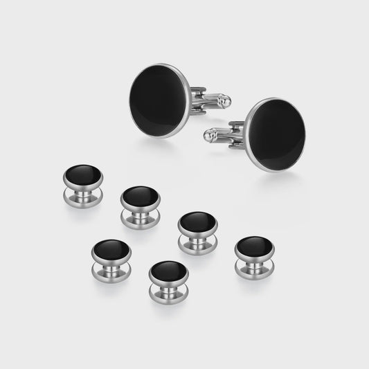 Set Manchetknopen en Tuxedo Studs voor Heren - Stijlvolle Accessoires voor Bruiloft en Feest