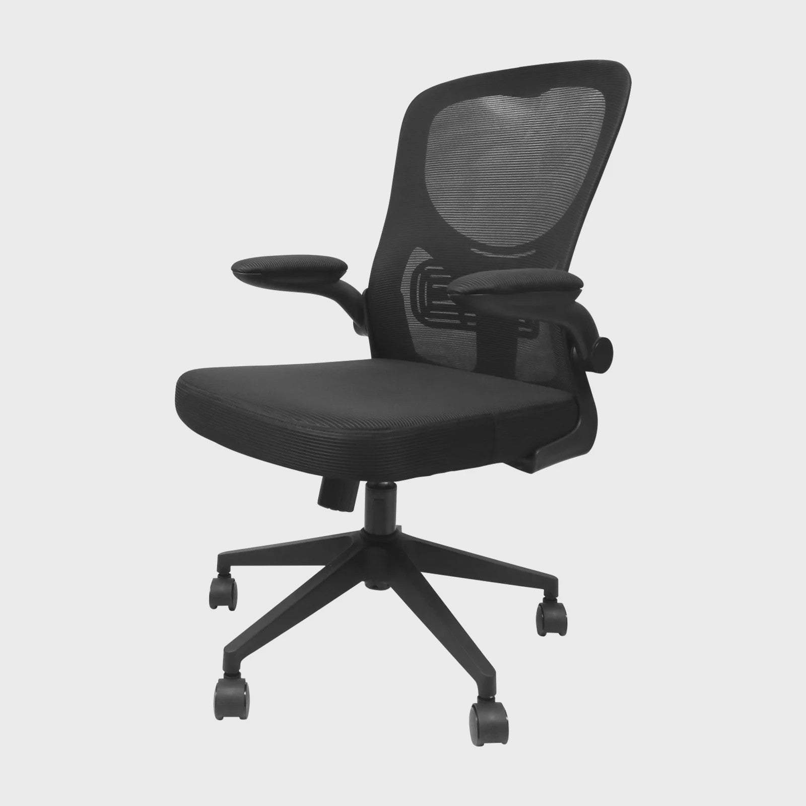 Ergonomische Bureaustoel met Mesh Rugleuning, Opklapbare Armleuningen en Lendensteun - Verstelbaar en Comfortabel
