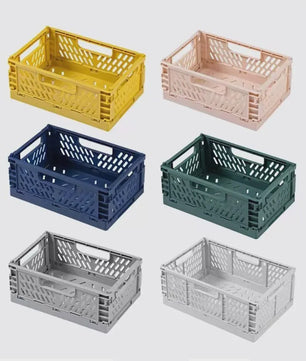 Opvouwbare Opbergkratten - Stapelbare Plastic Manden voor Thuis, Kantoor en Klaslokaal