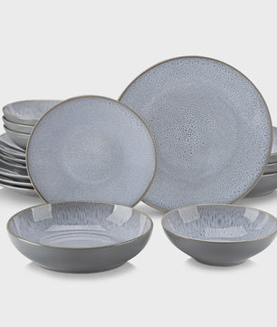 Vancasso Karst Servies Set 16/32 Delig Steengoed met Borden, Bowls en Mokken voor 4/8/12 Personen