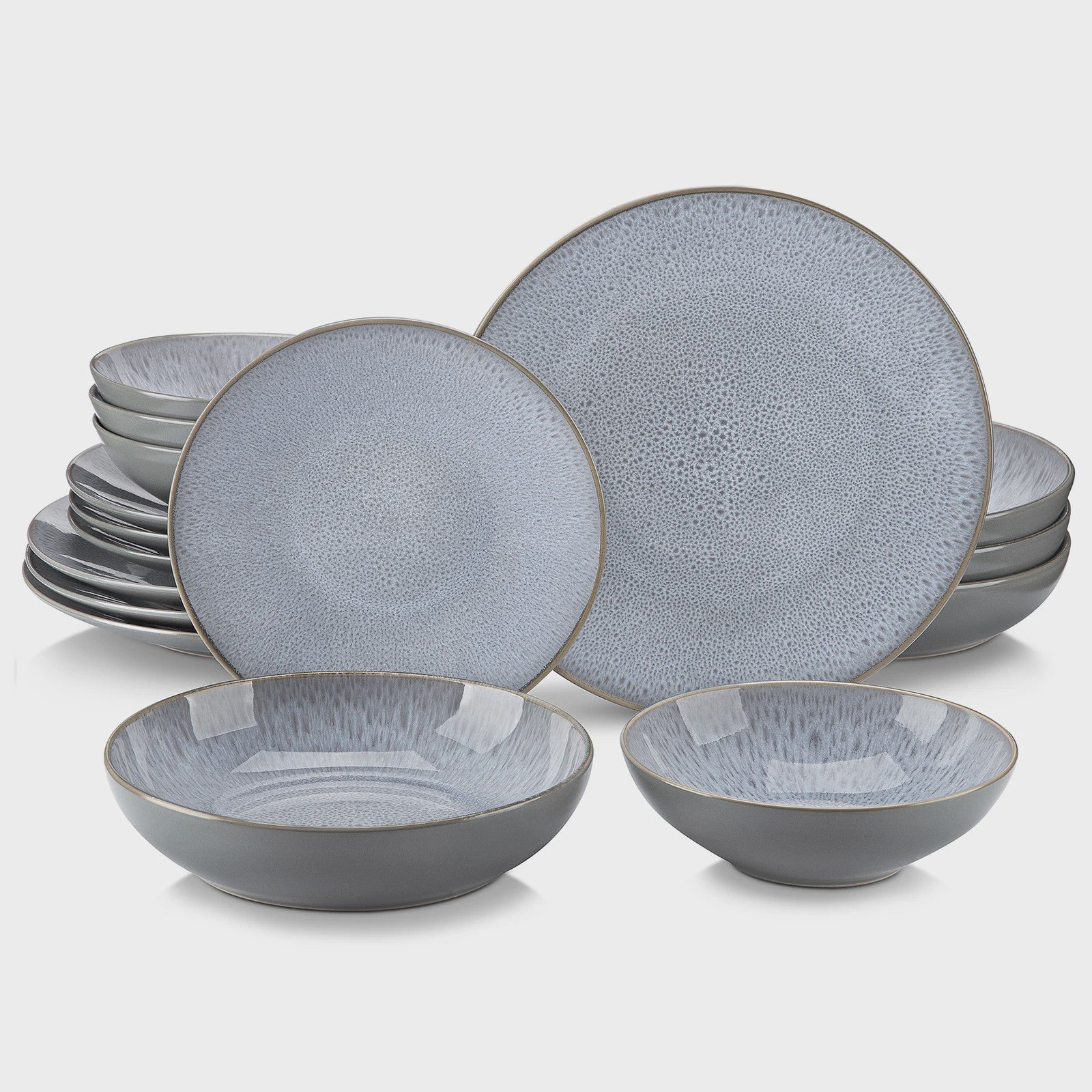 Vancasso Karst Servies Set 16/32 Delig Steengoed met Borden, Bowls en Mokken voor 4/8/12 Personen
