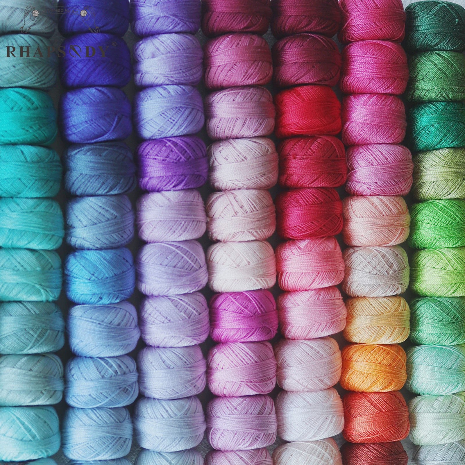Rhapsody Pearl Cotton Haakgaren Maat 8 - Egyptisch Katoen, Dubbel Gemerceriseerd