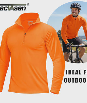TACVASEN Heren UV Bescherming T-shirt Lange Mouw - UPF50+ Sneldrogend
