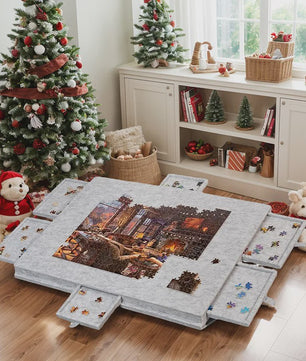 Kantelbaar Puzzelbord met 6 Lades & Dekselstandaard - Draagbaar, Lichtgewicht, voor 1000+ Stukjes