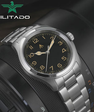 Militado ML08 Vintage Herenhorloge - Quartz VH31, Saffierglas, 10ATM Waterdicht