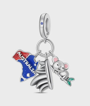 925 Sterling Zilveren Bedel Sydney Landmark & Koala - Perfect voor Pandora Armbanden