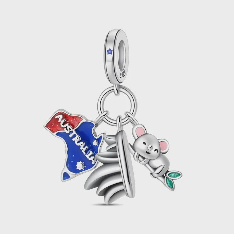 925 Sterling Zilveren Bedel Sydney Landmark & Koala - Perfect voor Pandora Armbanden