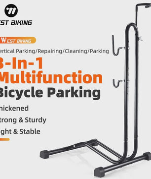 WEST BIKING 3-in-1 Fiets Parkeer- en Ondersteuningsstandaard - Universeel voor MTB & Racefiets