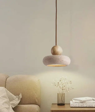 Vintage Hanglamp met Natuurlijke Gele Agaat Steen - Sfeervol voor Slaapkamer & Restaurant