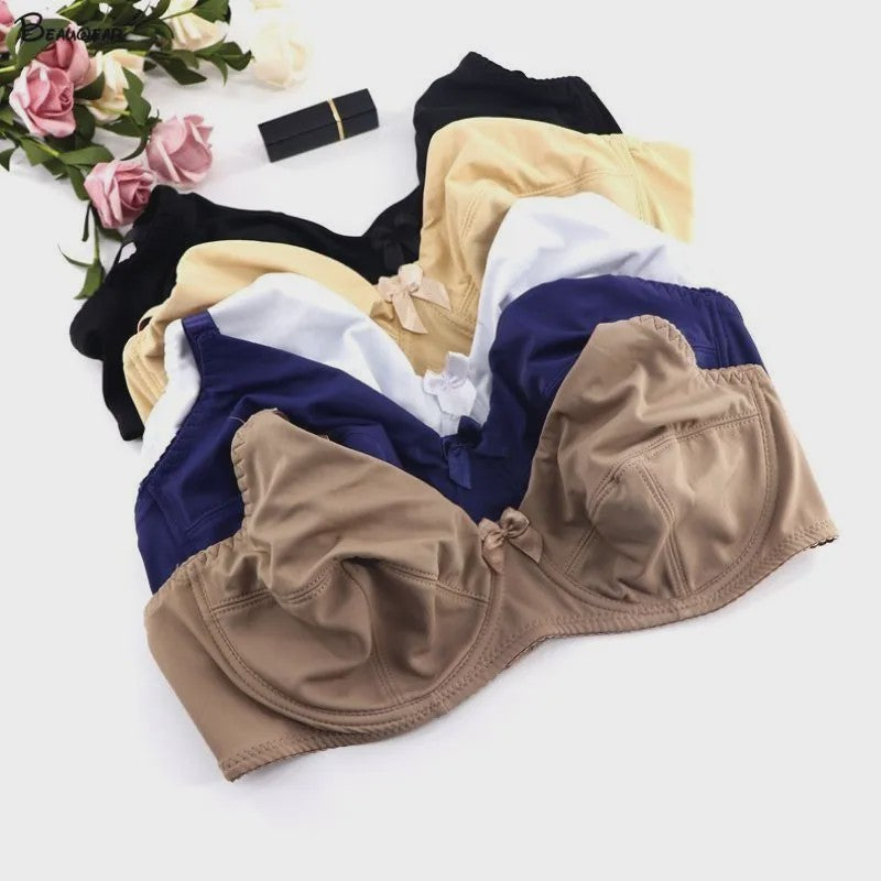 Beauwear Volle Cup Minimizer BH met Beugel - Grote Maten (36-52 D/E/F) - Zwart & Nude