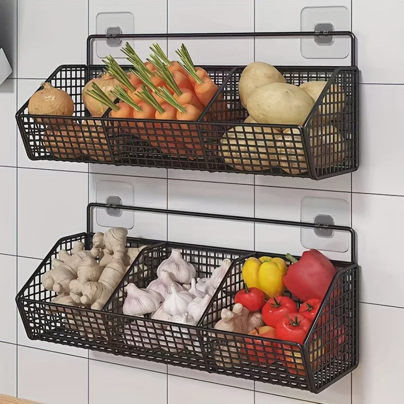 Wandrek Keuken Opbergmand Metaal - Kruiden, Groenten & Meer