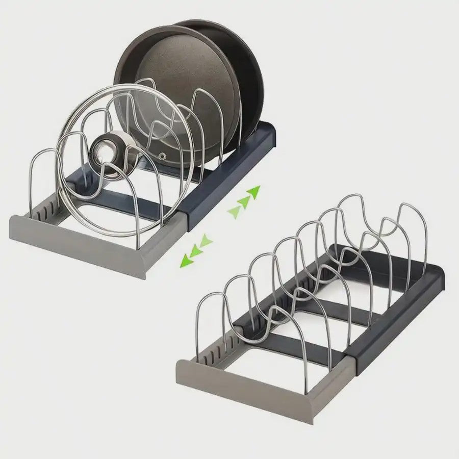 Uitbreidbaar Pannenhouders Rek - Keuken Organizer voor Pannen, Dekels en Bakvormen
