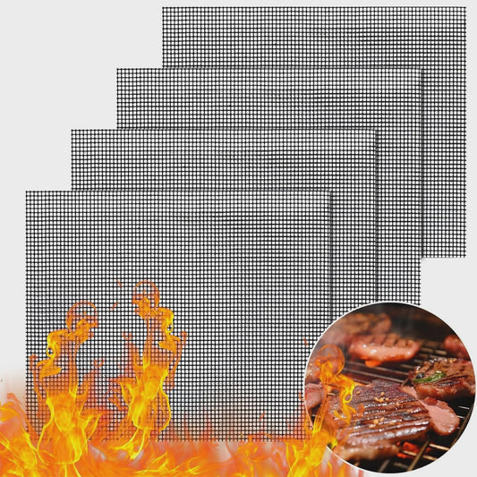BBQ Grillmatten (Set van 5) - Hittebestendig, Antiaanbak & Herbruikbaar