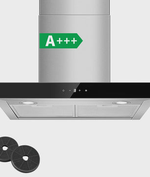 Topstrong 60cm Wandmodel Afzuigkap - Krachtig 400m³/u, Energiezuinig A+++, Stille Werking (52dB) & Touch Control