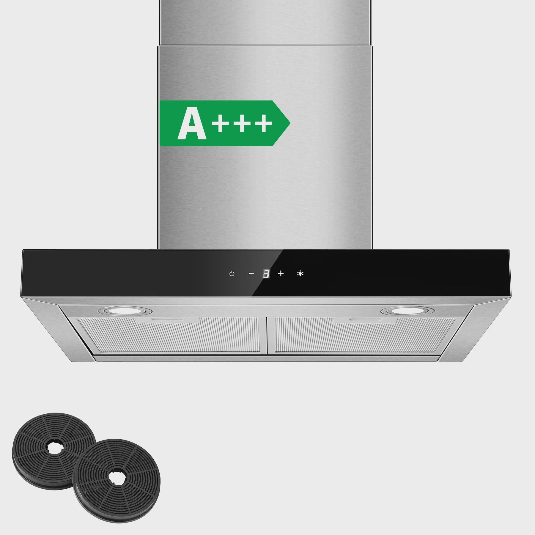 Topstrong 60cm Wandmodel Afzuigkap - Krachtig 400m³/u, Energiezuinig A+++, Stille Werking (52dB) & Touch Control