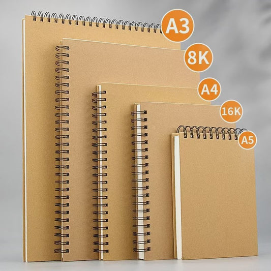 Schetsboek met Dik Papier (160 GSM) - Diverse Maten A3, A4, A5, 8K, 16K - Ideaal voor Tekenen en Schilderen