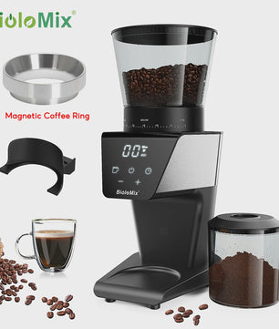 BioloMix Elektrische Koffiemolen CG210 - 30 Precisie Maalstanden voor Espresso, Americano & Pour Over
