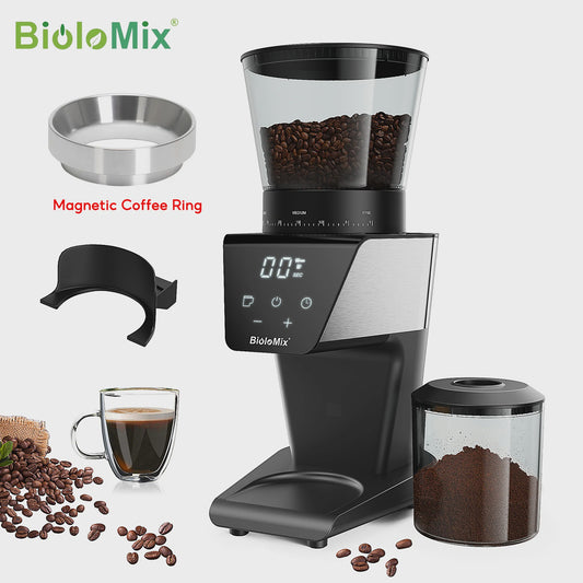 BioloMix Elektrische Koffiemolen CG210 - 30 Precisie Maalstanden voor Espresso, Americano & Pour Over