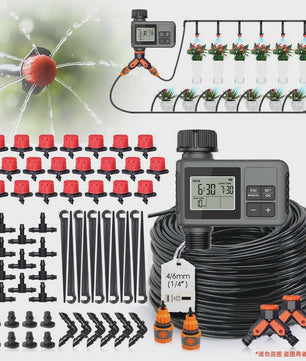 Automatisch Tuin Bewateringssysteem met LCD Timer & Instelbare Sproeiers (30-5m)