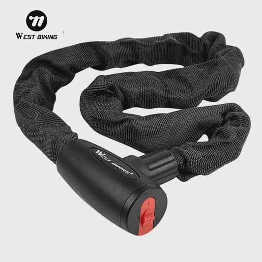 WEST BIKING Anti-diefstal Fietsketting Slot - Robuust & Veilig met 2 Sleutels