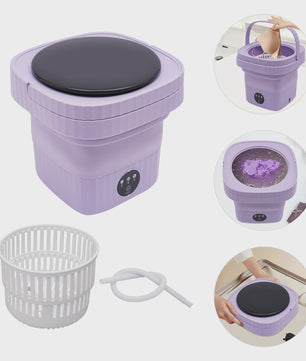 Opvouwbare Mini Wasmachine - Draagbare Compacte Washer met 3 standen voor Ondergoed, Babykleding & Reizen