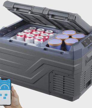 Draagbare Dubbel Zone Vriezer Koelkast met Compressor - 12/24V DC & AC