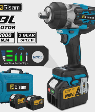Gisam Accu Klopboormachine - 2800 Nm Koppel - Borstelloze Motor - 1/2" Aandrijving