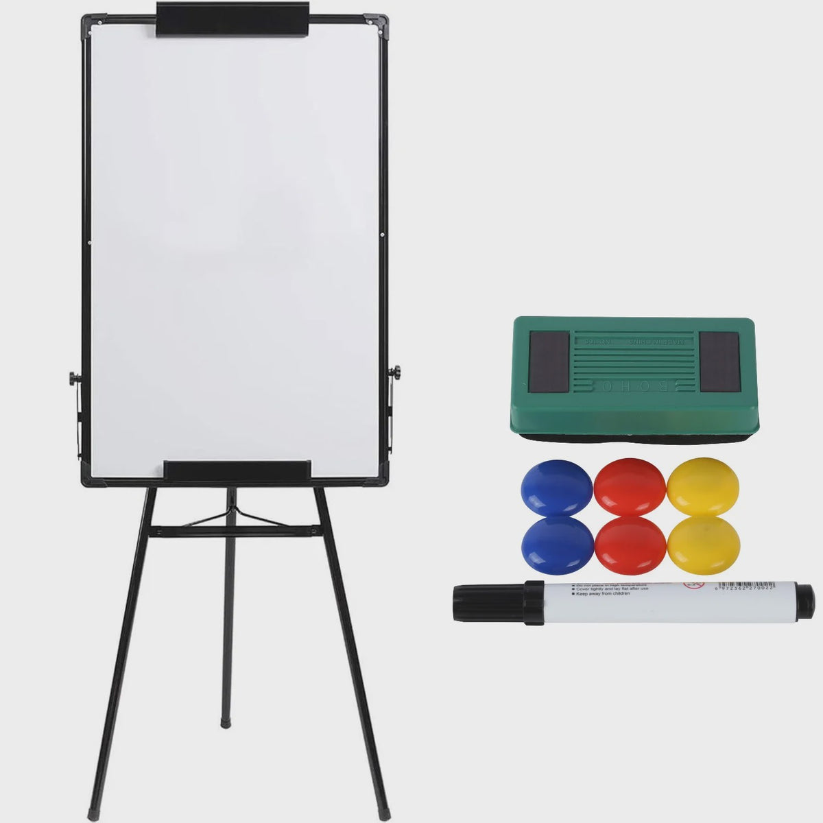 Magnetisch Whiteboard 70x100 cm met Verstelbare Tripod Standaard