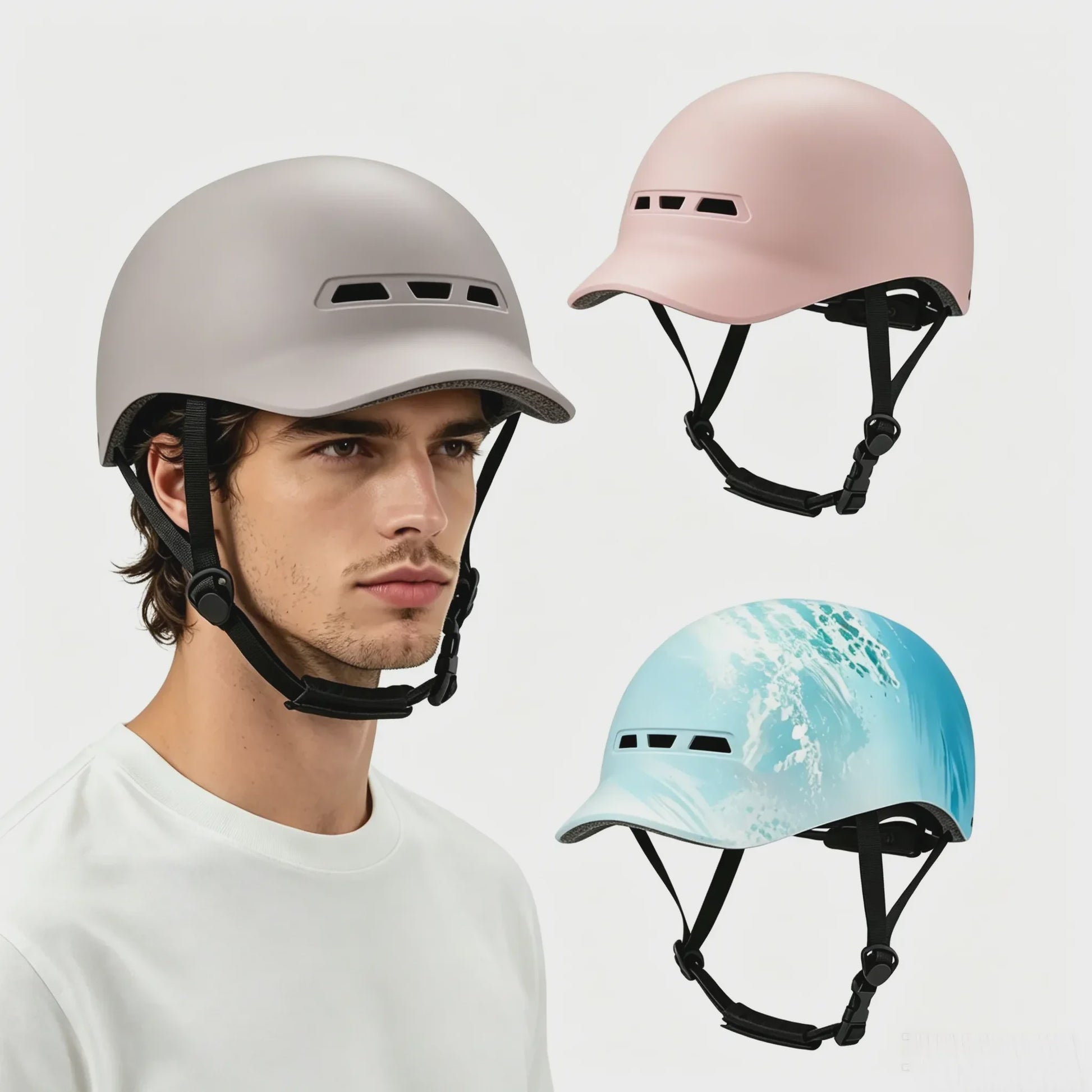 Fietshelm Baseball Cap Stijl - Lichtgewicht & Verstelbaar voor Fietsen, Scooter & Motor (CPSC Gecertificeerd)