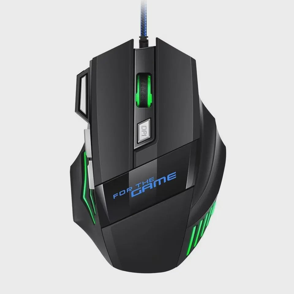 RGB Gaming Muis met 7 Knoppen en 2400 DPI - Ergonomisch & Bedraad