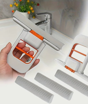 Compacte Zelfwringende Spons Mop - Handheld Mini Schoonmaakhulp voor Thuis
