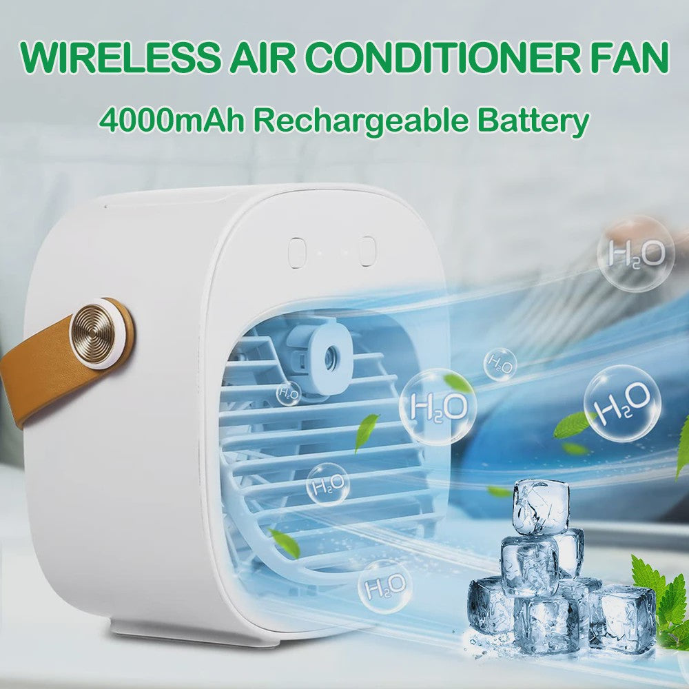 Draagbare Mini Airconditioner met Oplaadbare Batterij - Draadloze Koeler & Ventilator