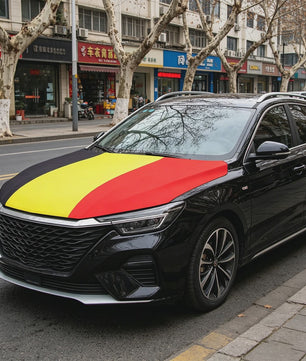 Belgische Vlag Motorkaphoes - Unieke Decoratie voor uw Auto