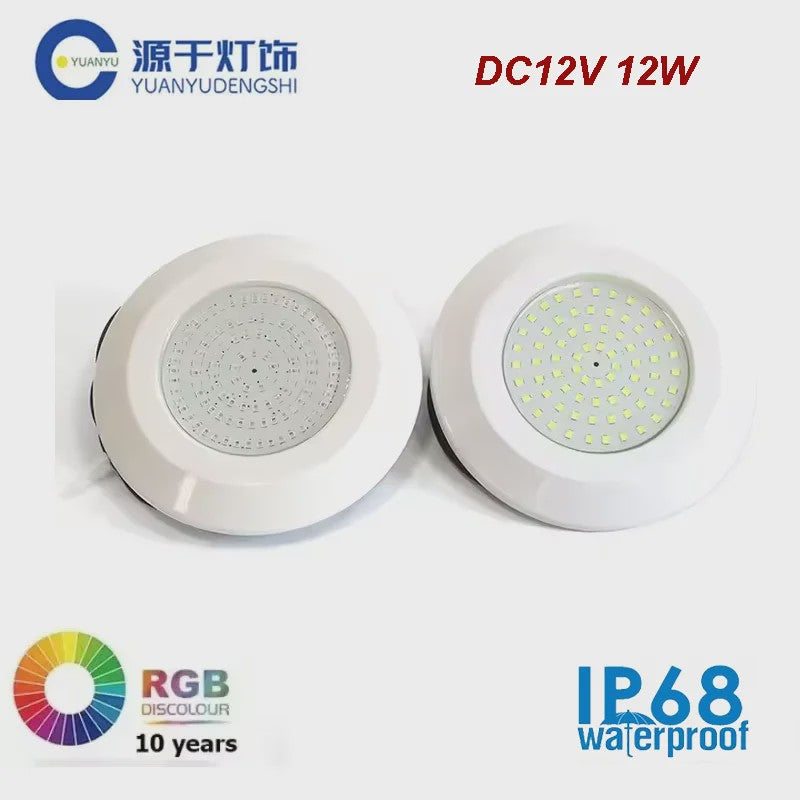 Waterdichte LED Zwembadverlichting 12W - Meerkleurig & Dimmable Onderwater Spotlight DC12V
