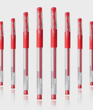 Set Gel Pen 0.5mm Rood - 4, 8 of 12 Stuks - Vloeiend Schrijven voor Kantoor en School