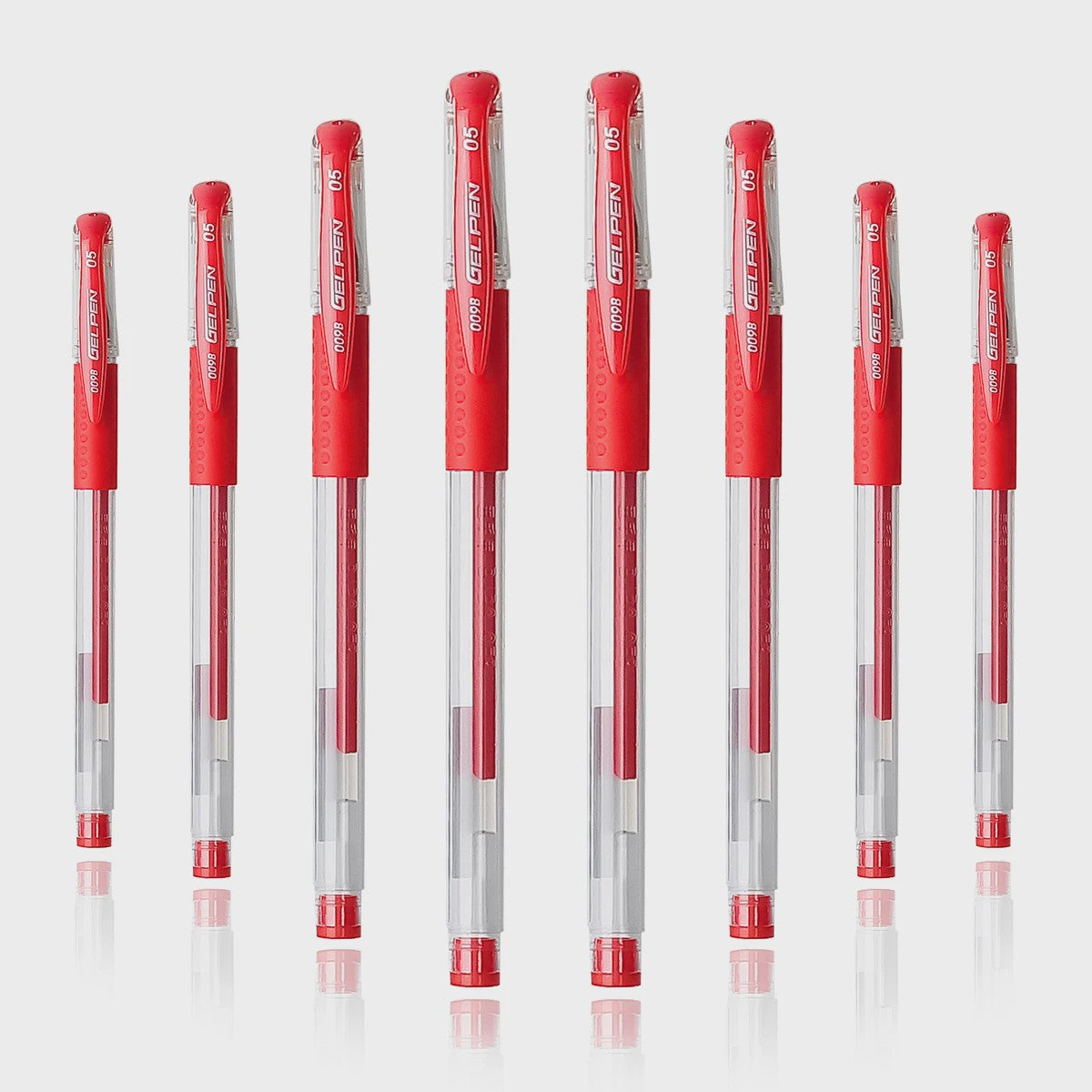 Set Gel Pen 0.5mm Rood - 4, 8 of 12 Stuks - Vloeiend Schrijven voor Kantoor en School